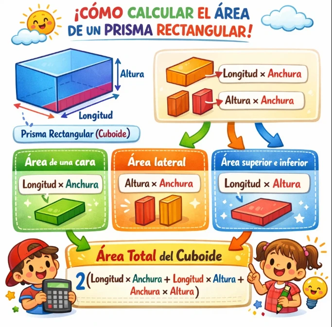 Una representación gráfica de Como calcular área (Niños de Primaria)