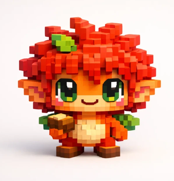 Una representación gráfica de Personaje 3D Pixelado II