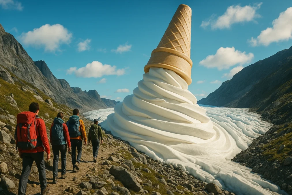 Una representación gráfica de Glaciar de Helado