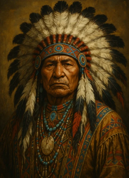 Una representación gráfica de American Indian chief