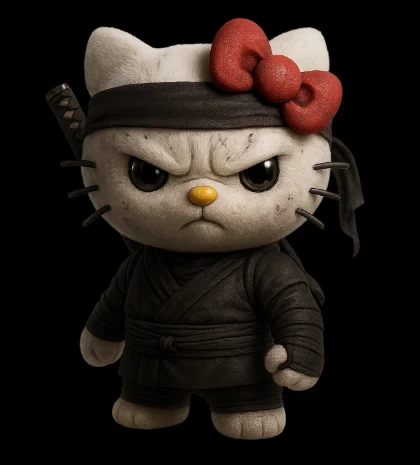Una representación gráfica de Angry Ninja Kitty